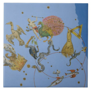 Carreau En Céramique Un groupe de constellations de "Uranometria" par