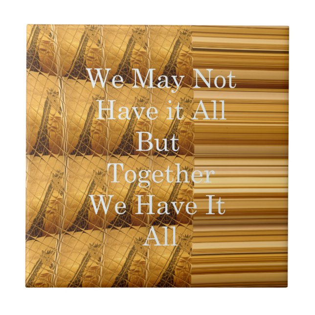 Carreau En Céramique Un message inspirant avec la conception africaine  (Devant)