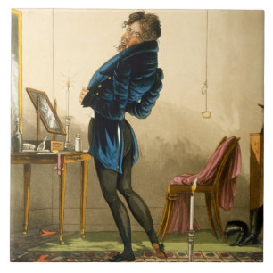 Carreau En Céramique Un nouveau manteau (litho de couleur)