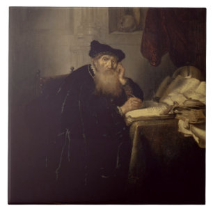 Carreau En Céramique Un philosophe, 1635 (huile sur le panneau)