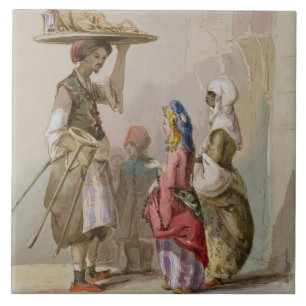 Carreau En Céramique Un vendeur de pot, c.1855