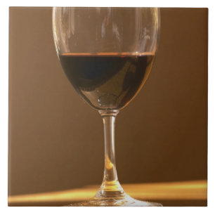 Carreau En Céramique Un verre de rouge Château Belgrave au soleil -