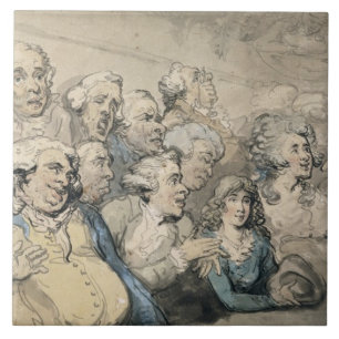Carreau En Céramique Une assistance au théâtre de ruelle de Drury