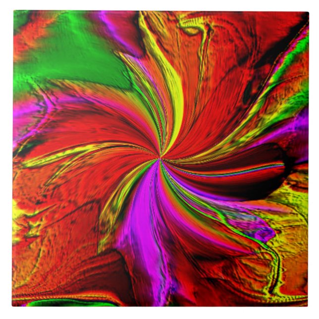 Carreau En Céramique Une éclaboussure de couleur (Devant)