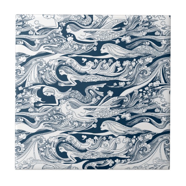 Carreau En Céramique Une école de bain de sirènes par (Devant)