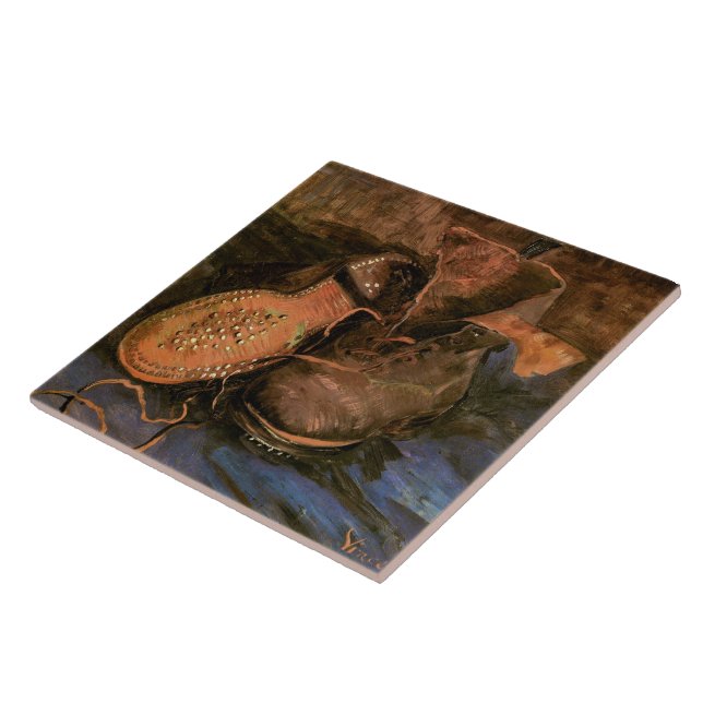 Carreau En Céramique Une paire de chaussures (F333) Van Gogh Art (Côté)
