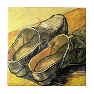 Carreau En Céramique Une paire de sabots en cuir par Vincent van Gogh