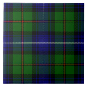 Carreau En Céramique Urquhart tartan bleu vert plaid