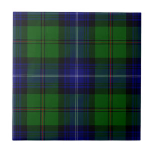 Carreau En Céramique Urquhart tartan bleu vert plaid