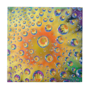 Carreau En Céramique USA, Colorado, Lafayette. Bulles d'eau sur verre 2