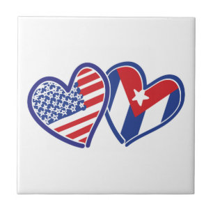 Carreau En Céramique USA Cuba Love Hearts