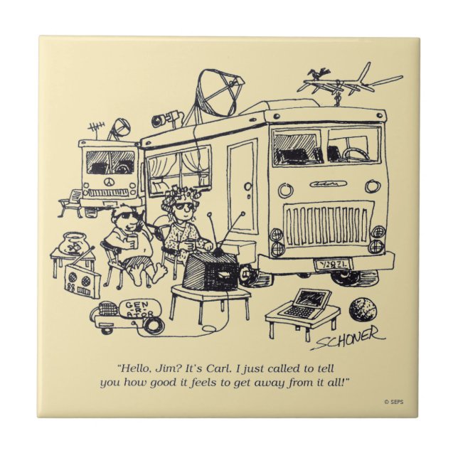 Carreau En Céramique Vacances en famille (Devant)