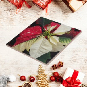 Carreau En Céramique Vacances florales de Poinsettia variées
