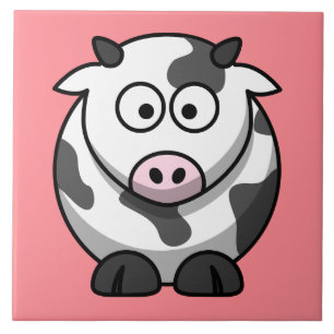 Carreau En Céramique vache animée mignonne