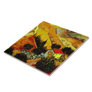 Carreau En Céramique Vallée avec Plowman Van Gogh Art