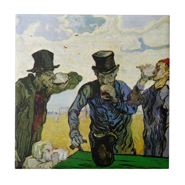 Carreau En Céramique Van Gogh ; Les Boissons, Post impressionnisme Vint (Devant)
