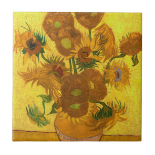 Carreau En Céramique Van Gogh Quinze Tournesols Dans Un Vase Art