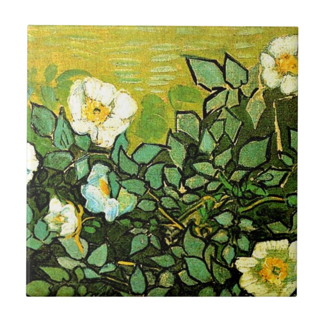 Carreau En Céramique Van Gogh - Roses sauvages (Devant)