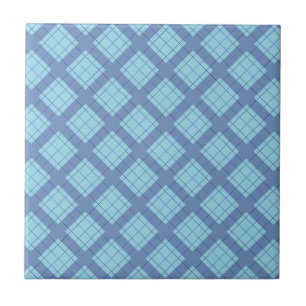 Carreau En Céramique Variation bleue Plaid