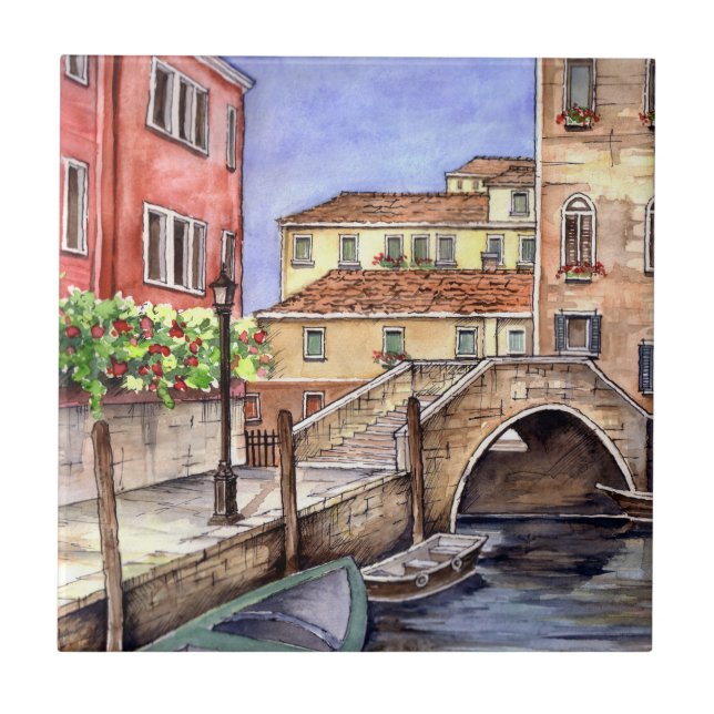 Carreau En Céramique Venise - Eau de stylo et de lavage (Devant)