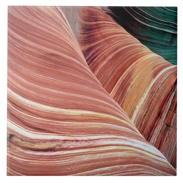 Carreau En Céramique Vent et eau érodent le grès de Navajo dans (Devant)