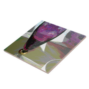 Carreau En Céramique Verre à fluide pourpre avec ombre