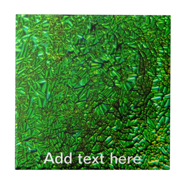 Carreau En Céramique Verre fusionné vert froissé (Devant)
