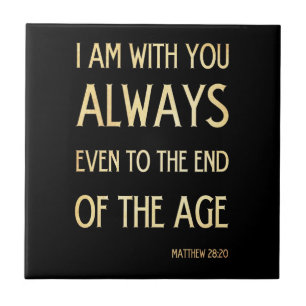 Carreau En Céramique Vers scriptural chrétien de bible - 28:20 de