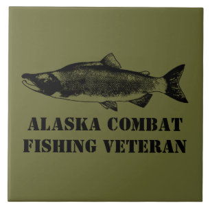 Carreau En Céramique Vétérinaire de la pêche de combat de l'Alaska