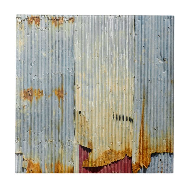 Carreau En Céramique Vieille texture rouillée en métal (Devant)