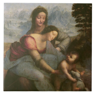 Carreau En Céramique Vierge et enfant avec St Anne, c.1510