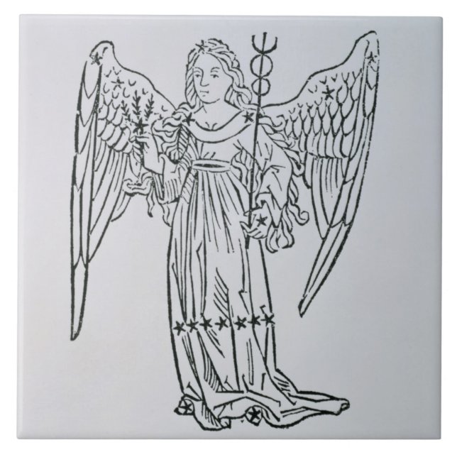 Carreau En Céramique Vierge (la Vierge) une illustration du 'Poeti (Devant)
