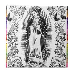 CARREAU EN CÉRAMIQUE VIERGE MEXIQUE DE GUADALUPE 10 PRODUITS