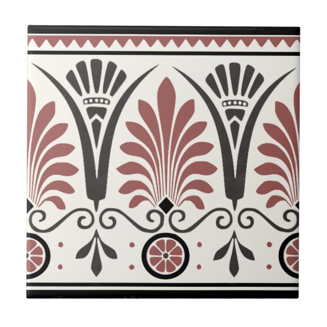 Carreau En Céramique Vieux Rose Dresser Minton Palmette Tile Repro (Devant)