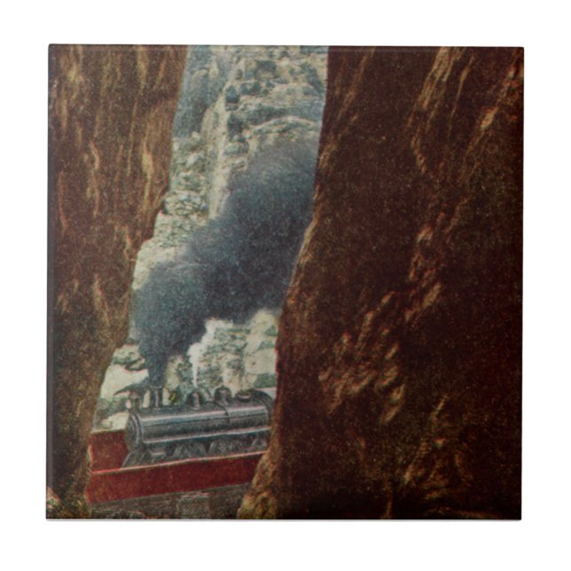 Carreau En Céramique Vieux train dans Royal Gorge Crevice Tile (Devant)