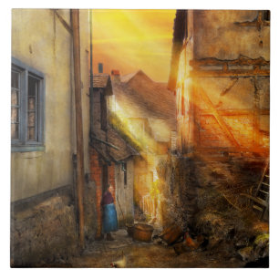 Carreau En Céramique Ville - Allemagne - Allée - La femme du fermier 19