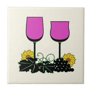 Carreau En Céramique Vin et tournesols