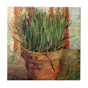 Carreau En Céramique Vincent Van Gogh - Flowerpot Avec Des Cibouilles