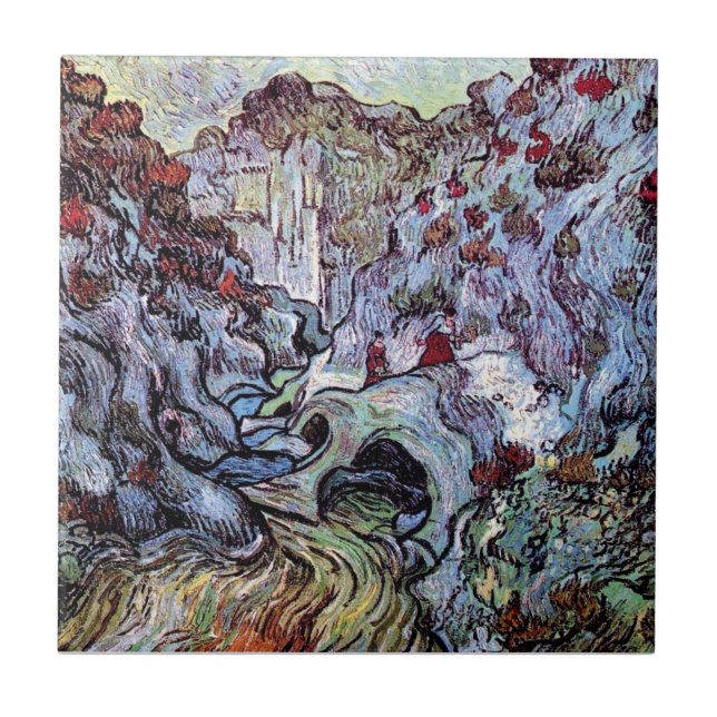 Carreau En Céramique Vincent Van Gogh - Le Ravin (Les Peiroulets) (Devant)
