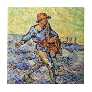 Carreau En Céramique Vincent Van Gogh - Le Semeur - Peinture d'art fin