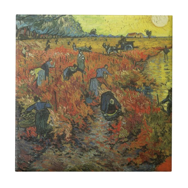 Carreau En Céramique Vincent van Gogh - Le vignoble rouge (Devant)