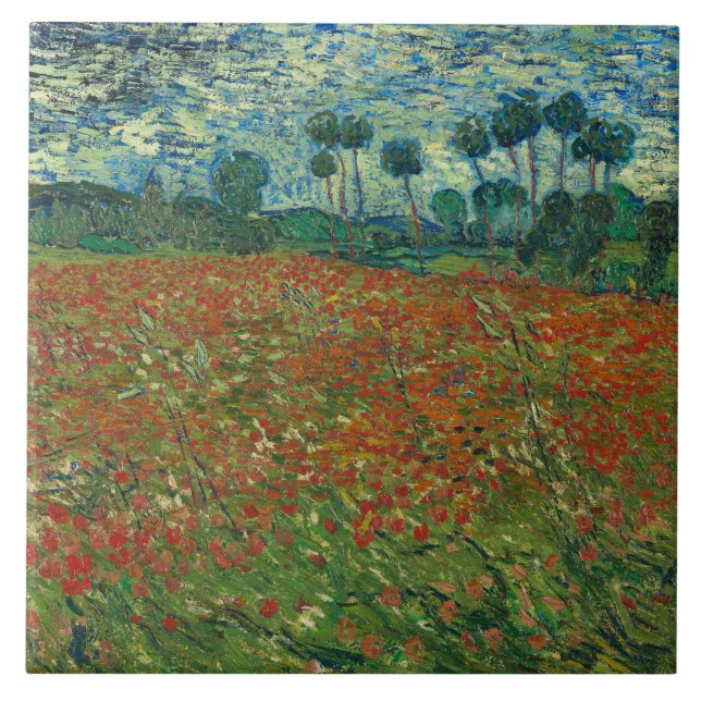 Carreau En Céramique Vincent van Gogh - Poppy Field (Devant)