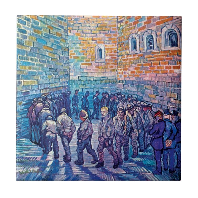 Carreau En Céramique Vincent Van Gogh - Prisonniers Marchant Le Tour (Devant)