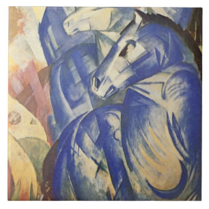 Carreau En Céramique Vintage Franz Marc La Tour des Chevaux Bleus