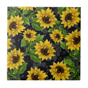 Carreau En Céramique Vintage sunflower
