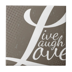 CARREAU EN CÉRAMIQUE VIVENT L'AMOUR DE RIRE