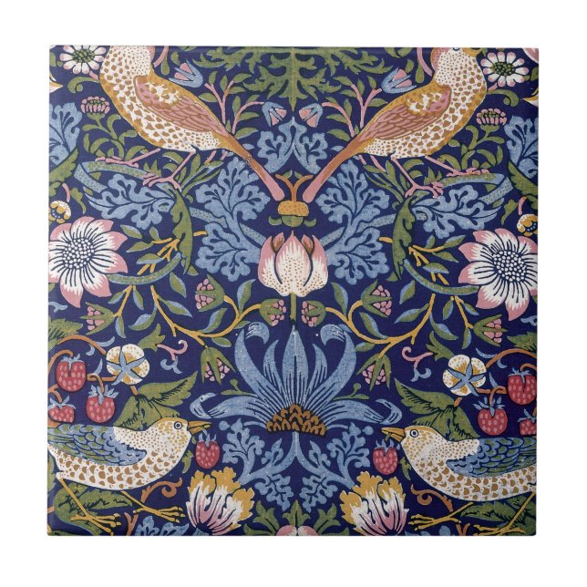 Carreau En Céramique Voleur de fraise de William Morris (Devant)