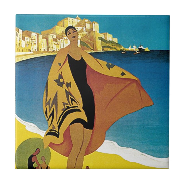 Carreau En Céramique Voyage vintage (Devant)