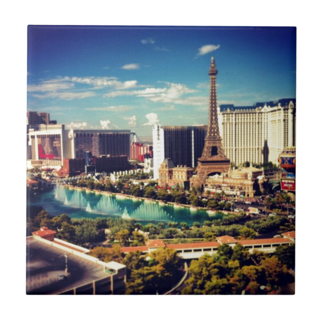 Carreau En Céramique Vue de bande de Las Vegas (Devant)