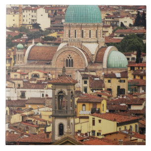 Carreau En Céramique Vue de Florence, Italie depuis Piazza